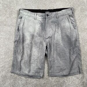 Trunks Flat Front Hybrid Multi Functional Shorts Mid Rise Men's Size 34 Gray